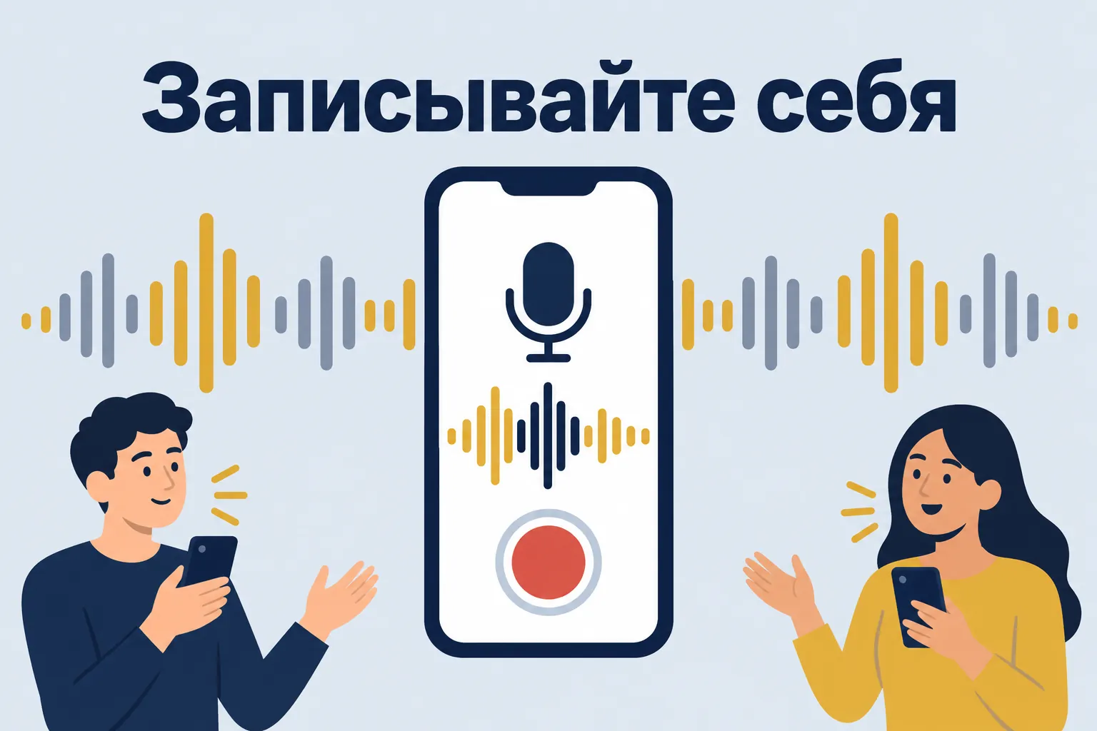 Записывайте себя — телефон с диктофоном и волной